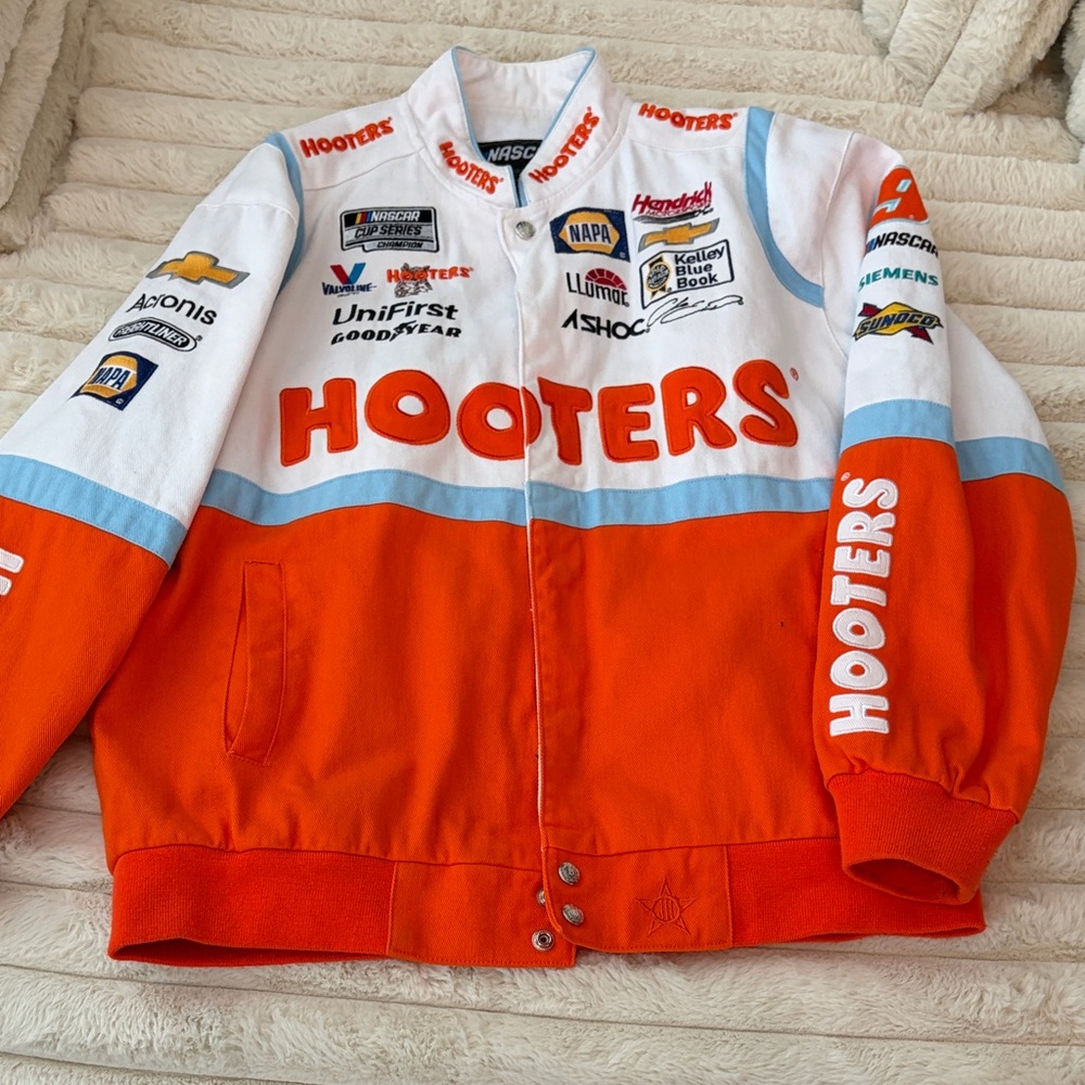 Nascar Jacket with Black and White Design